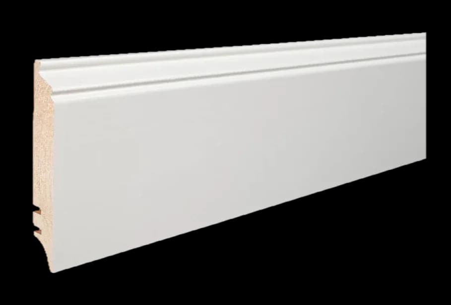 Plintă triplustratificat Barlinek albă lăcuită P90, 90 mm