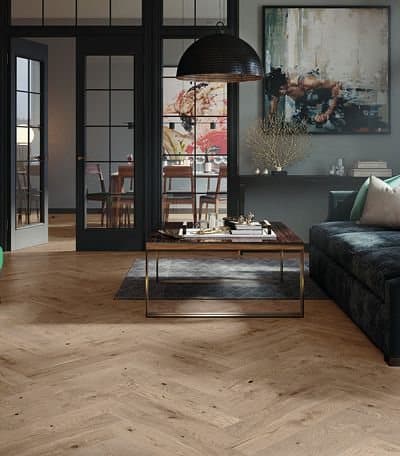 Parchet triplustratificat Barlinek Stejar Serene Herringbone 110
