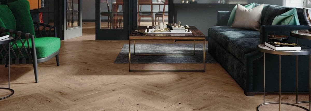 Parchet triplustratificat Barlinek Stejar Serene Herringbone 110