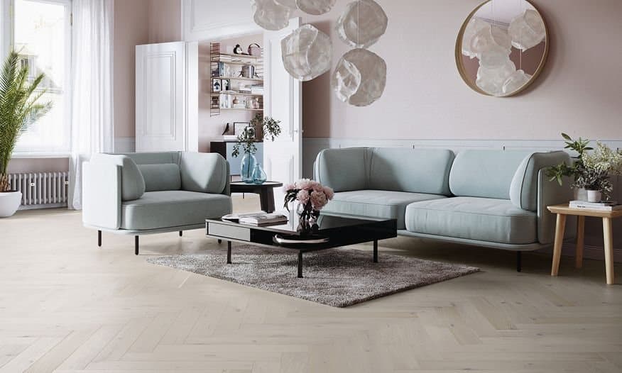 Parchet triplustratificat Barlinek Stejar Cappuccino Herringbone 110