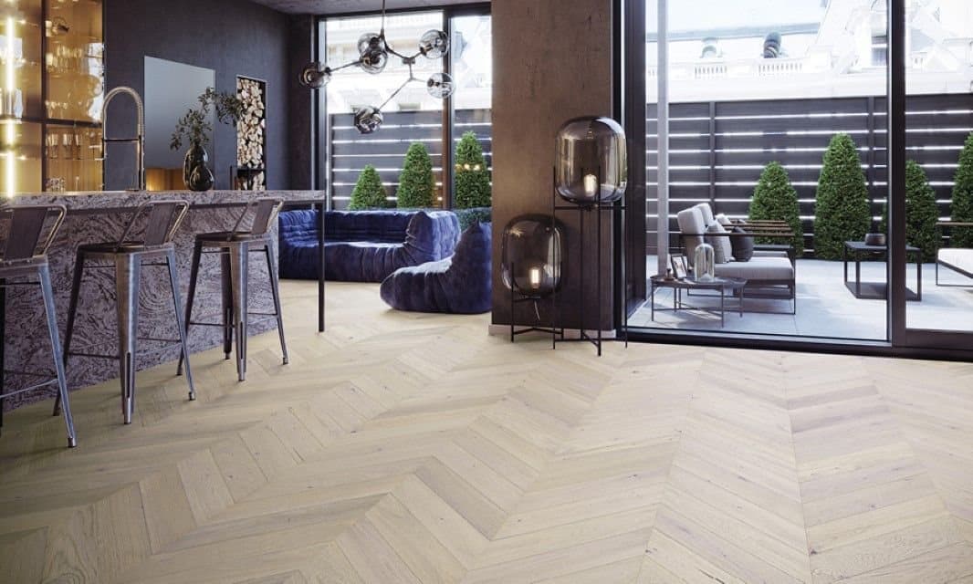 Parchet triplustratificat Barlinek Stejar Trivor Chevron 130