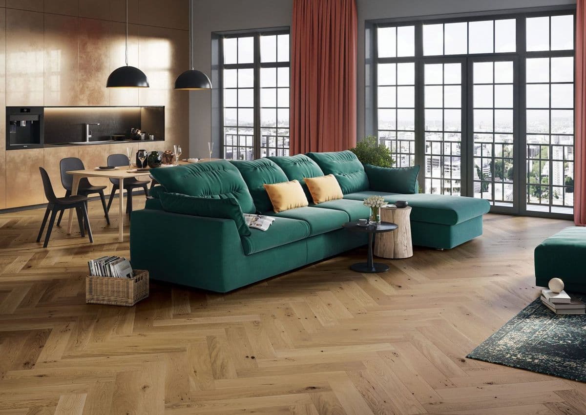 Parchet triplustratificat Barlinek Stejar Toffee Herringbone 130
