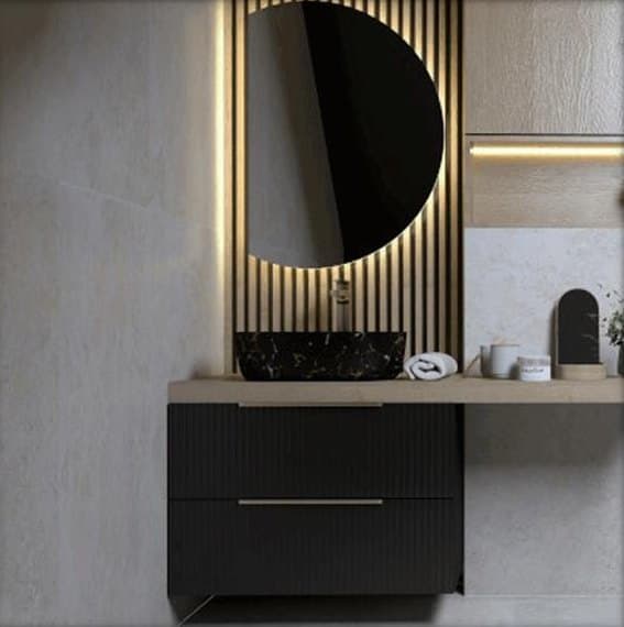 Oglindă Laso ovală, cu LED, 60×80 cm