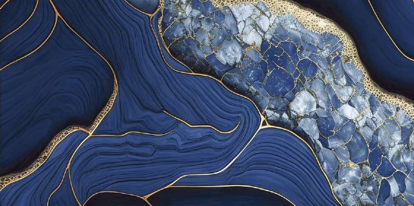 Ocean Gold Blue - o placă 60×120 cm