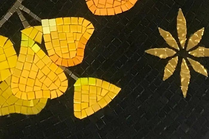 Tablou din mozaic Gingko ø110 cm - poza 4