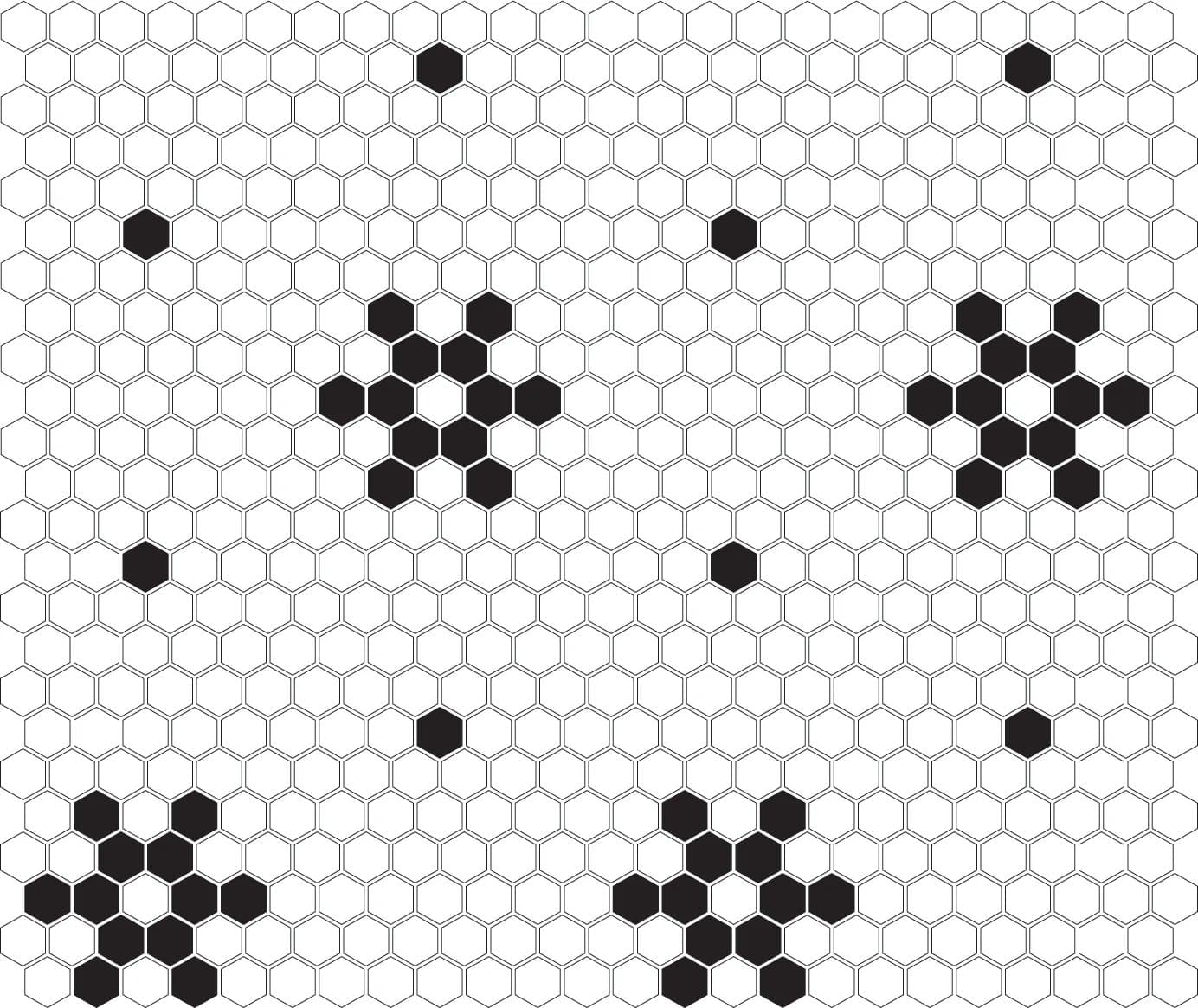 Mini Hexagon B&W Snow - poza 4