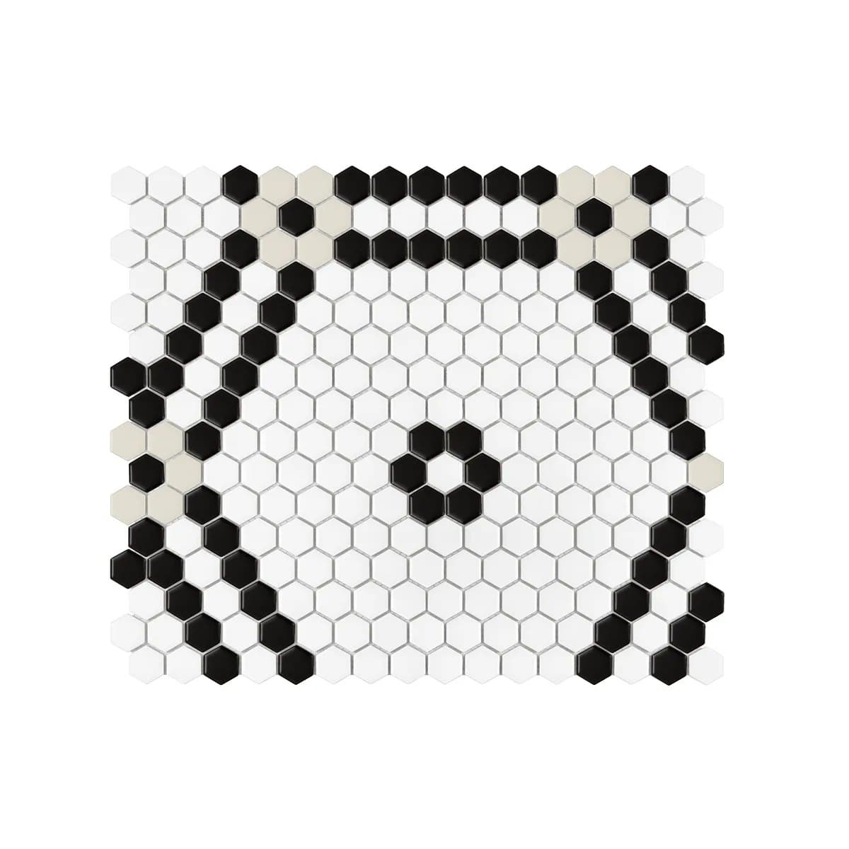 Mini Hexagon Doublehex Black matt