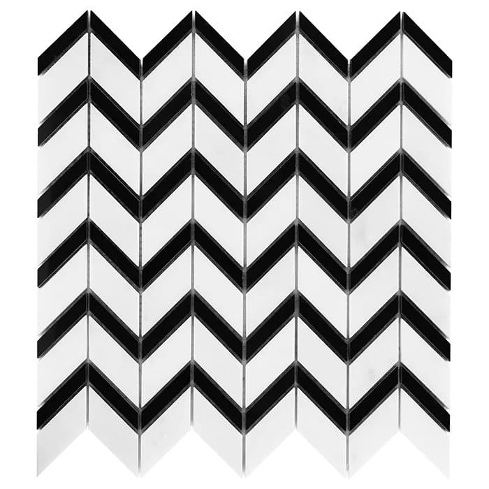 Pure White Chevron Mix