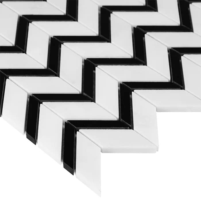 Pure White Chevron Mix - poza 3