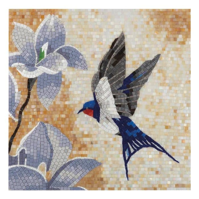 Tablou din mozaic Swallow, 58×58 cm