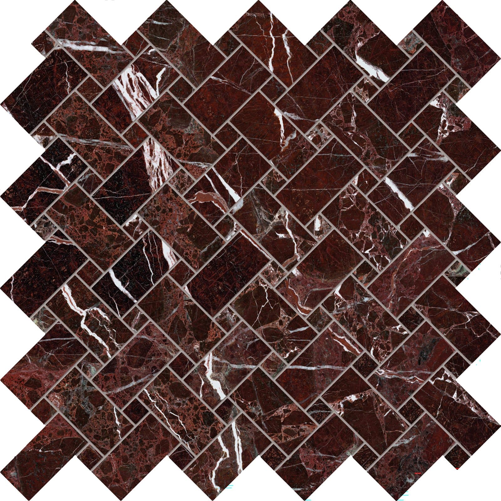 Tele Di Marmo Intrecci 30×30 Rosso Levanto