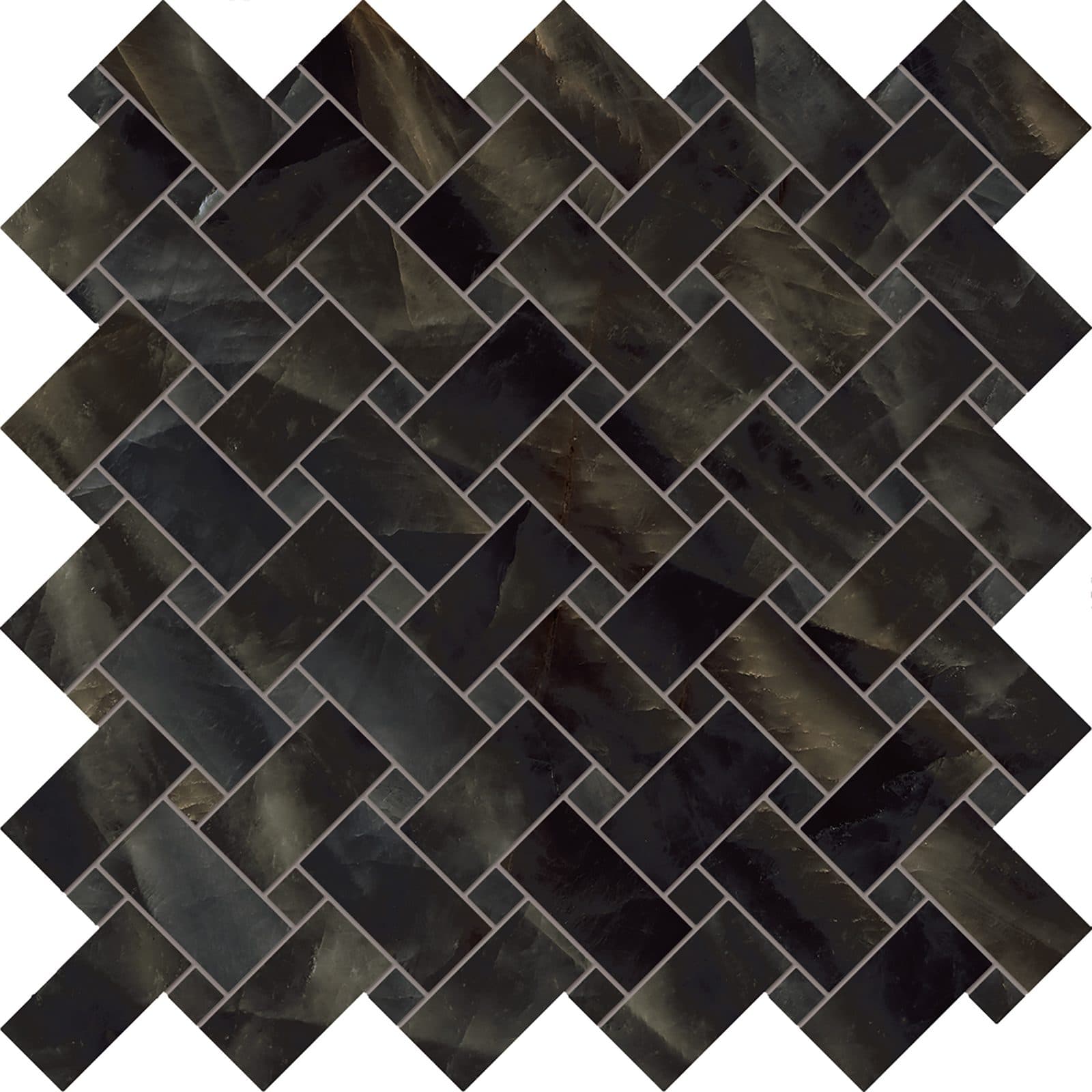 Tele di Marmo Crystal mozaic Intrecci 30×30 Silktech R10 Vitrum Black