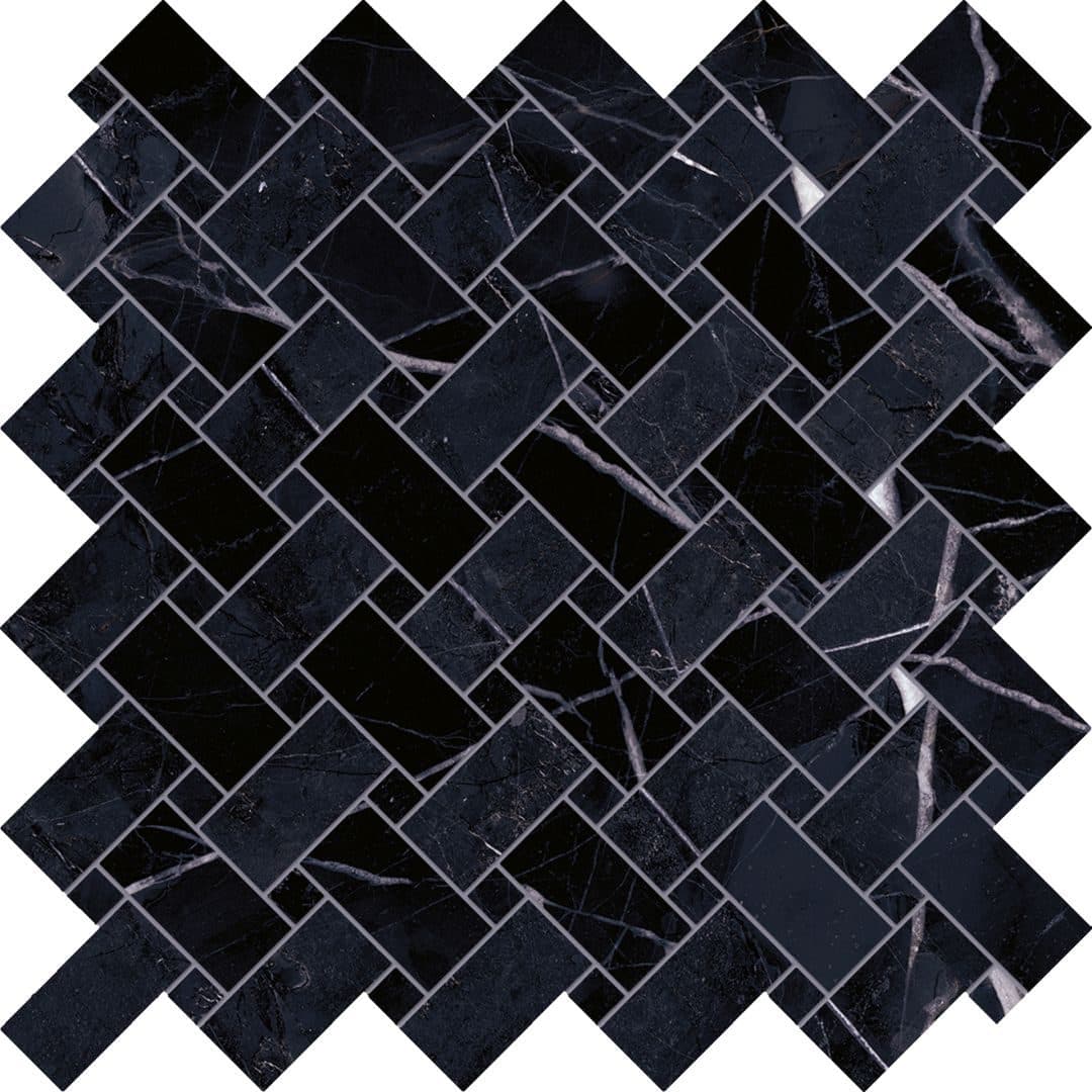 Tele Di Marmo Revolution Intrecci 30×30 Calacatta Black