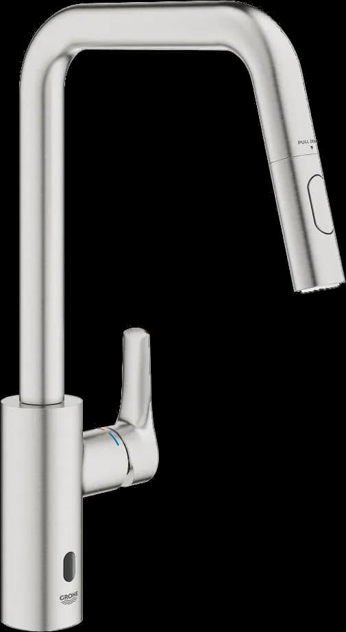 GROHE Eurosmart Baterie spălător cu monocomandă 1/2" - finisaj Supersteel Infinity