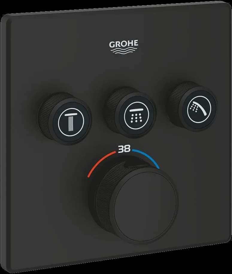 GROHE Grohtherm SmartControl Unitate de control cu termostat pentru instalare încastrată cu 3 ieșiri
