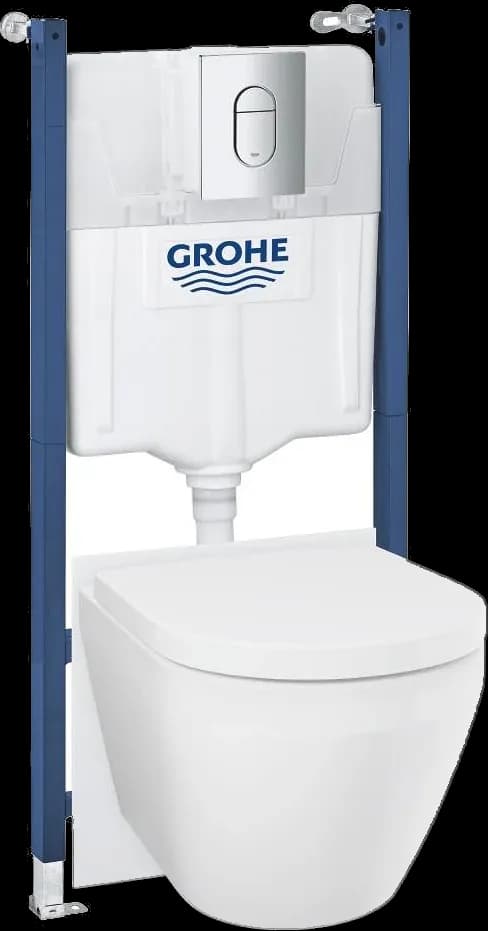 GROHE Solido Euro Ceramic 5 în 1 set pentru WC, 1.13 m înălţime de instalare