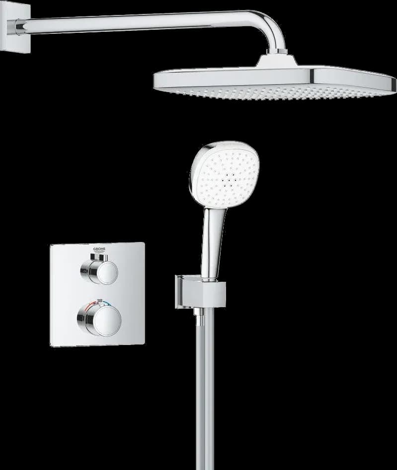 GROHE Grohtherm Sistem de duș încastrat cu Tempesta 250 Cube