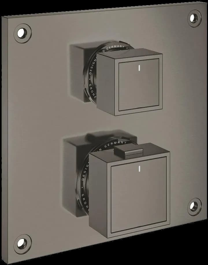 GROHE Allure Gravity Termostat pentru montaj încastrat, cu comutator cu 2 căi - finisaj Antracit - Brushed Hard Graphite