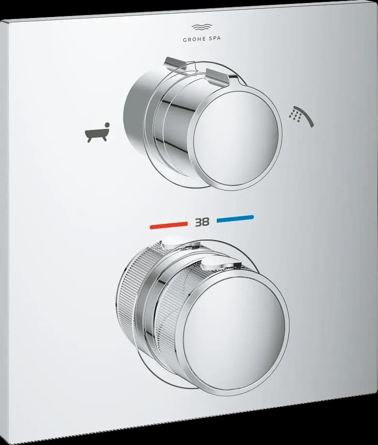 GROHE Allure Termostat pentru montaj încastrat, cu comutator cu 2 căi duș de mână/umplere cadă
