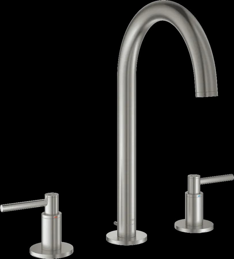 GROHE Atrio Baterie lavoar cu 3 găuri 1/2" Mărimea L - finisaj Supersteel Infinity