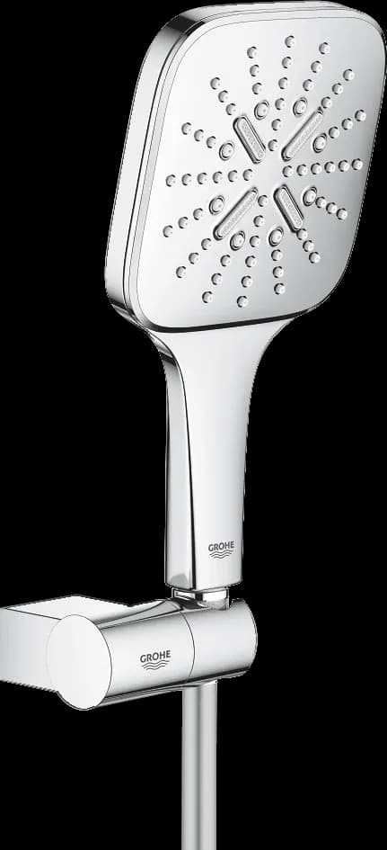 GROHE Rainshower SmartActive 130 Cube Set duș cu 3 pulverizări, cu suport de perete