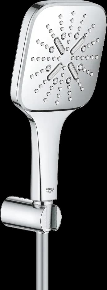 GROHE Rainshower SmartActive 130 Cube Set duș cu 3 pulverizări, cu suport de perete