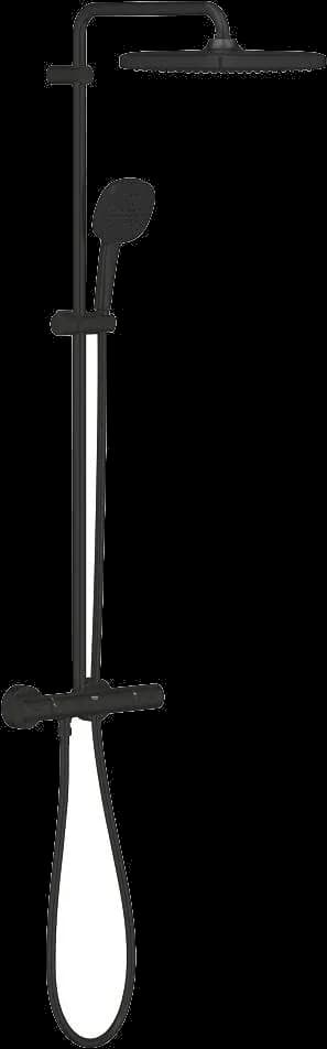 GROHE Tempesta System 250 Cube Sistem duș cu termostat pentru montare pe perete - finisaj Negru - Matt Black