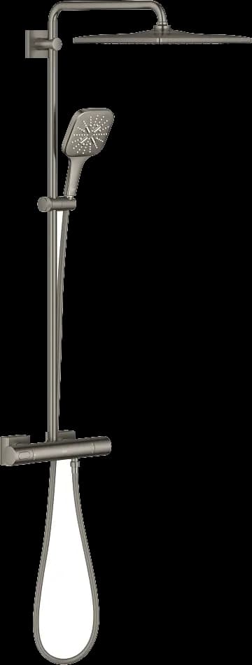 GROHE Rainshower SmartActive 310 Cube Sistem duș cu termostat pentru montare pe perete - finisaj Antracit - Brushed Hard Graphite