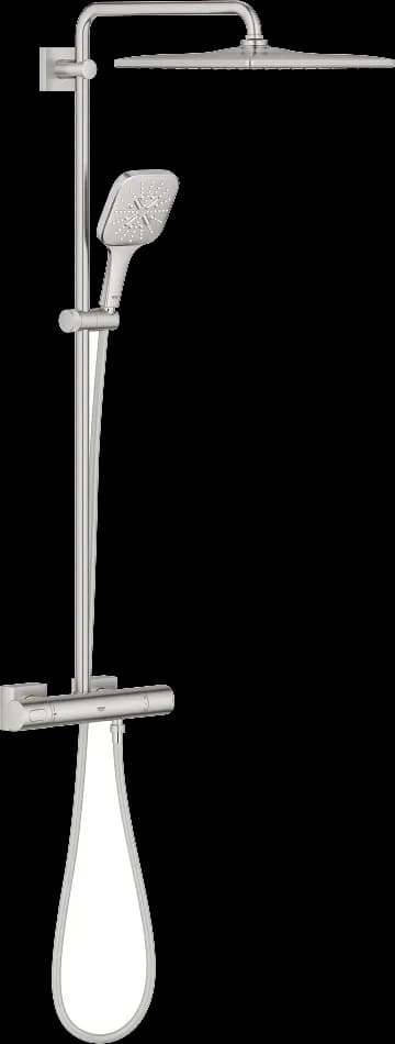 GROHE Rainshower SmartActive 310 Cube Sistem duș cu termostat pentru montare pe perete - finisaj Supersteel Infinity