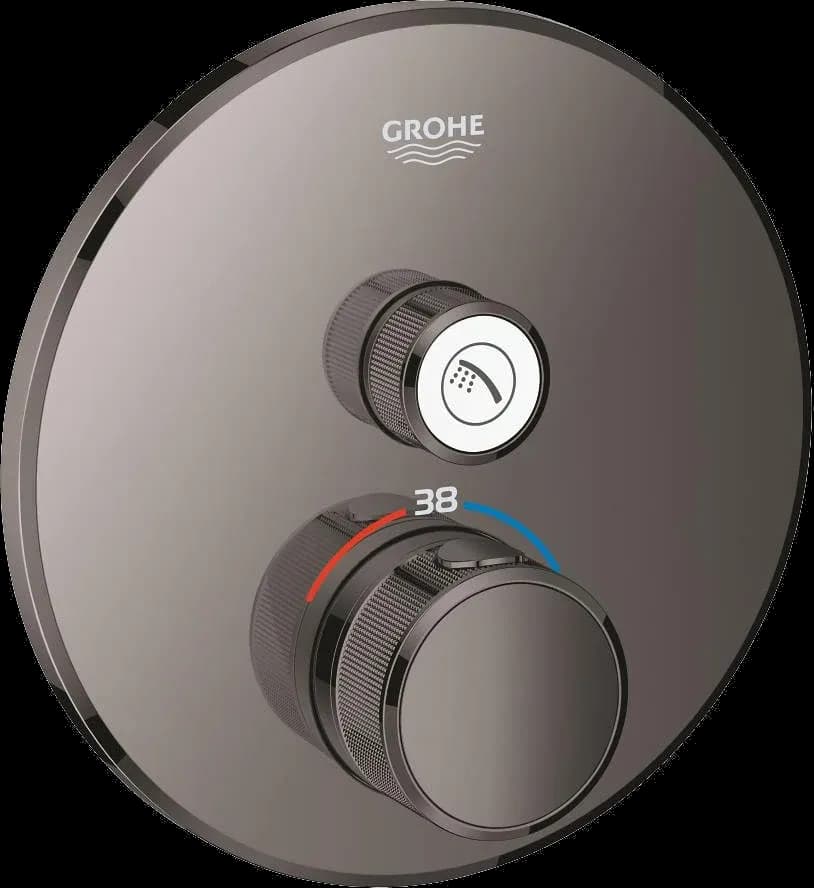 GROHE Grohtherm SmartControl Unitate de control cu termostat pentru instalare încastrată cu o ieșire - finisaj Antracit - Hard Graphite