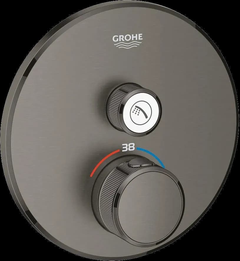 GROHE Grohtherm SmartControl Unitate de control cu termostat pentru instalare încastrată cu o ieșire - finisaj Antracit - Brushed Hard Graphite