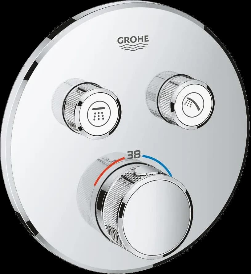 GROHE Grohtherm SmartControl Unitate de control cu termostat pentru instalare încastrată cu 2 ieșiri