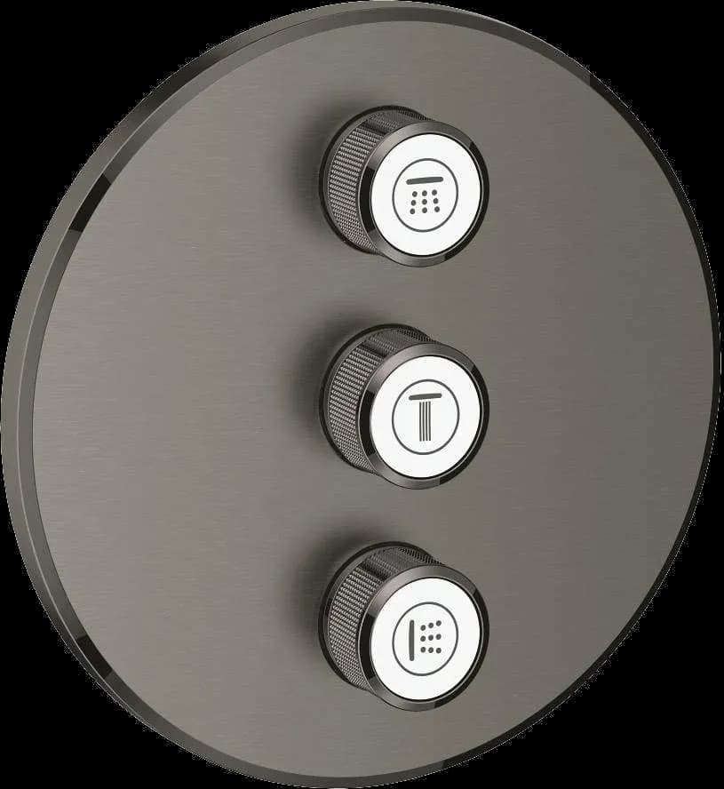 GROHE Grohtherm SmartControl Unitate de control pentru 3 ieșiri, încastrată - finisaj Antracit - Brushed Hard Graphite