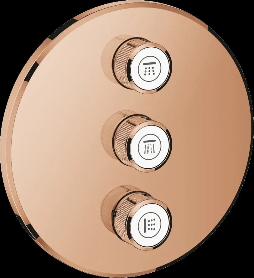 GROHE Grohtherm SmartControl Unitate de control pentru 3 ieșiri, încastrată - finisaj Bronz - Warm Sunset