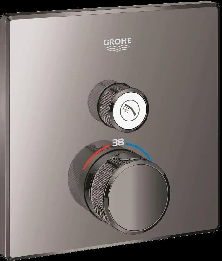 GROHE Grohtherm SmartControl Unitate de control cu termostat pentru instalare încastrată cu o ieșire - finisaj Antracit - Hard Graphite