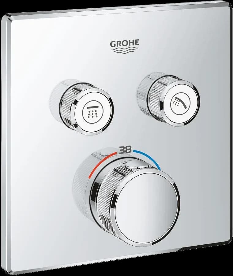 GROHE Grohtherm SmartControl Unitate de control cu termostat pentru instalare încastrată cu 2 ieșiri