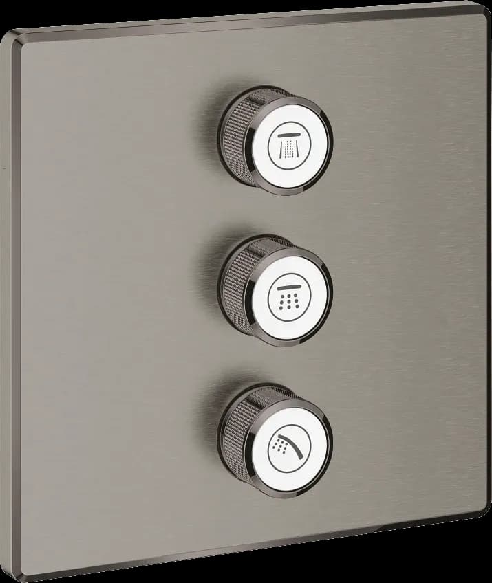 GROHE Grohtherm SmartControl Unitate de control pentru 3 ieșiri, încastrată - finisaj Antracit - Brushed Hard Graphite