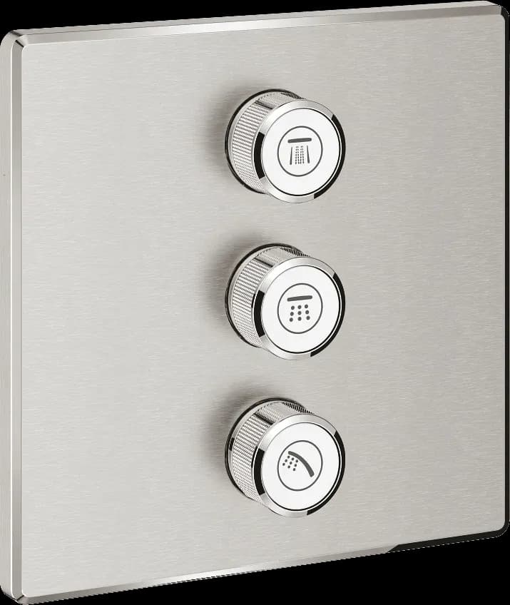 GROHE Grohtherm SmartControl Unitate de control pentru 3 ieșiri, încastrată - finisaj Supersteel Infinity