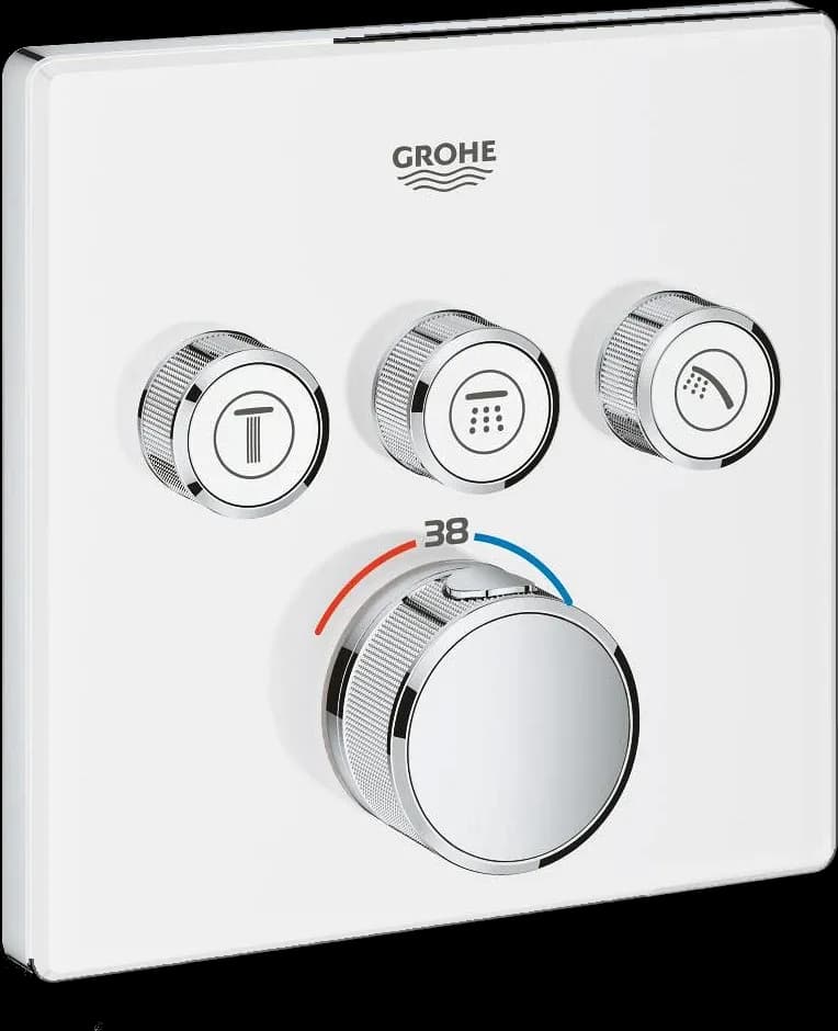 GROHE Grohtherm SmartControl Unitate de control cu termostat pentru instalare încastrată cu 3 ieșiri