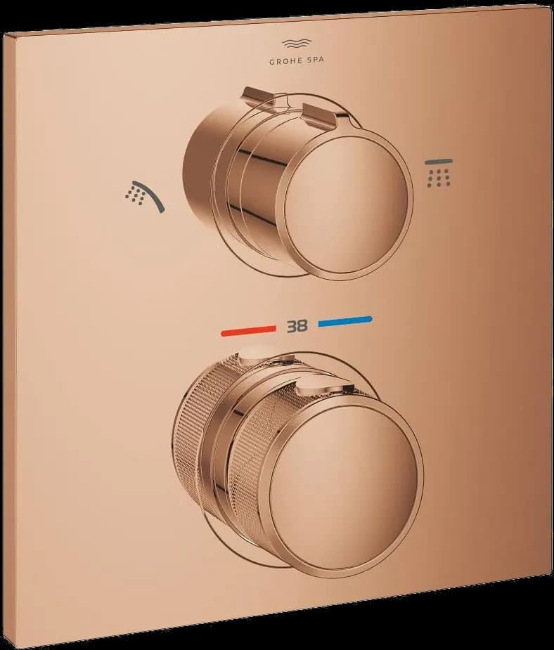 GROHE Allure Termostat pentru montaj încastrat, cu comutator cu 2 căi - finisaj Bronz - Warm Sunset