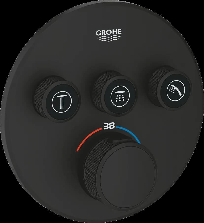 GROHE Grohtherm SmartControl Unitate de control cu termostat pentru instalare încastrată cu 3 ieșiri