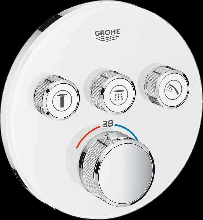 GROHE Grohtherm SmartControl Unitate de control cu termostat pentru instalare încastrată cu 3 ieșiri