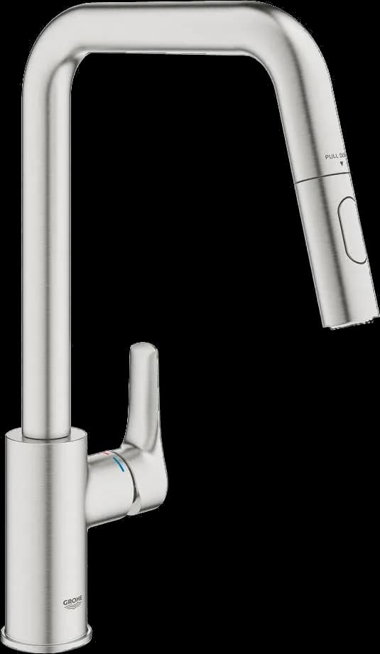 GROHE Eurosmart Baterie spălător cu monocomandă 1/2" - finisaj Supersteel Infinity
