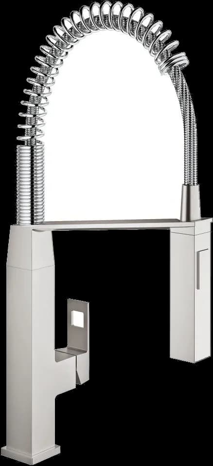 GROHE Eurocube Baterie spălător cu monocomandă 1/2" - finisaj Supersteel Infinity