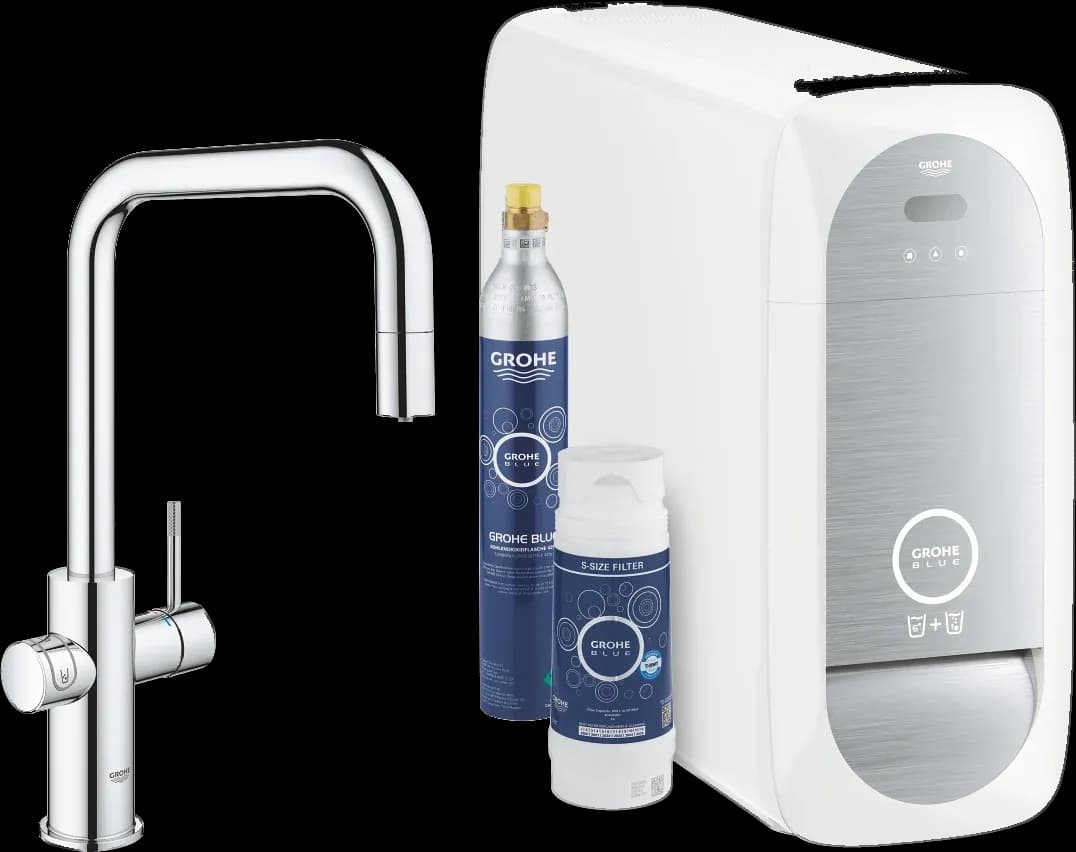 GROHE Blue Home Set de început cu pipă U și aerator extractibil