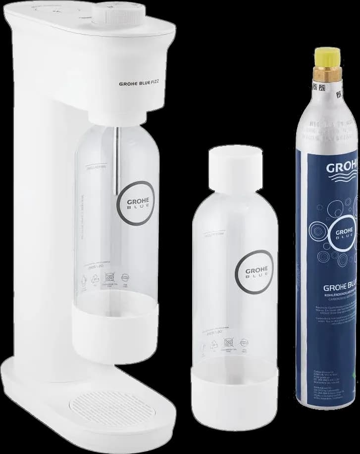 GROHE Blue Fizz Set Basic (2 sticle, 1 butelie CO₂) - finisaj Alb