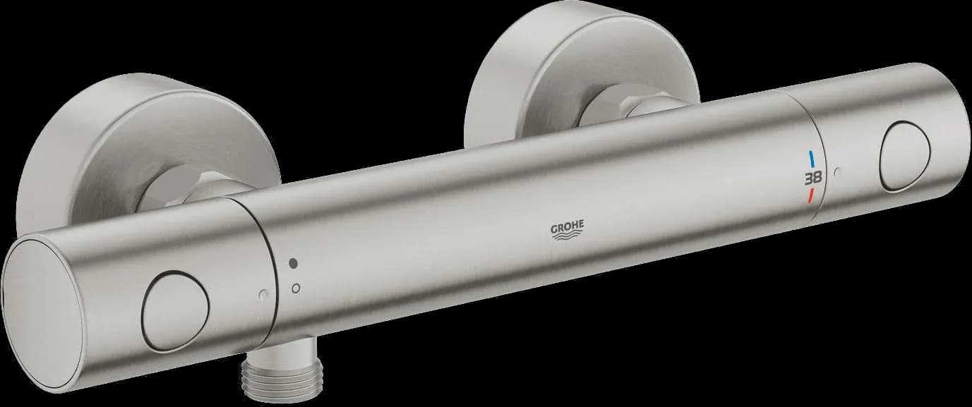 GROHE Grohtherm 800 Cosmopolitan Baterie duş cu termostat 1/2" - finisaj Supersteel Infinity
