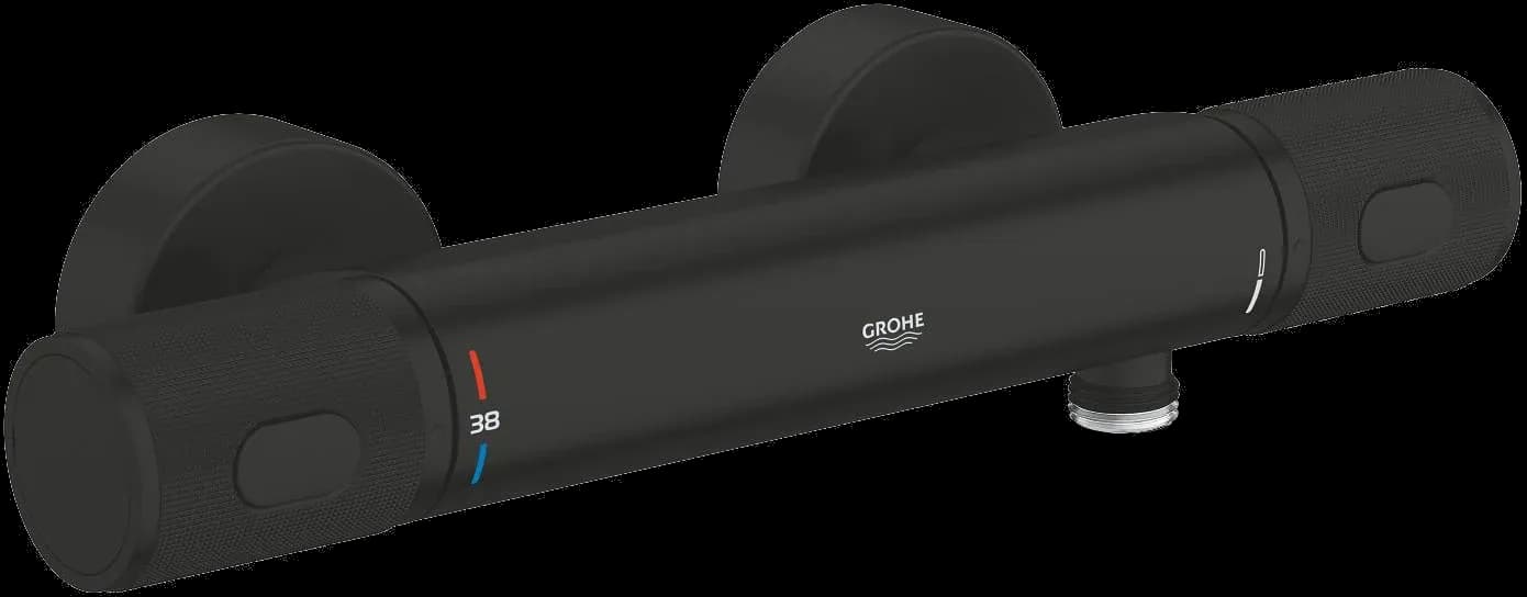 GROHE Precision Feel Baterie duş cu termostat 1/2" - finisaj Negru - Matt Black