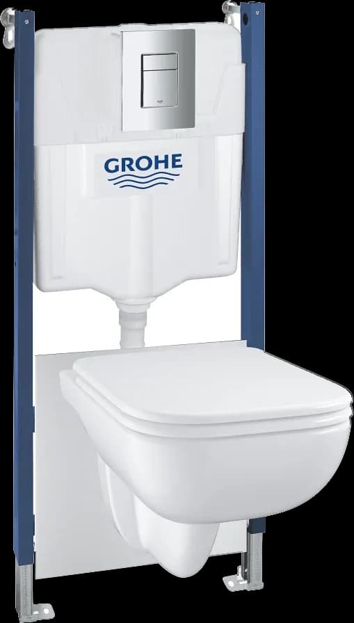 GROHE Solido Compact 5 în 1 set pentru WC, 1.13 m înălţime de instalare