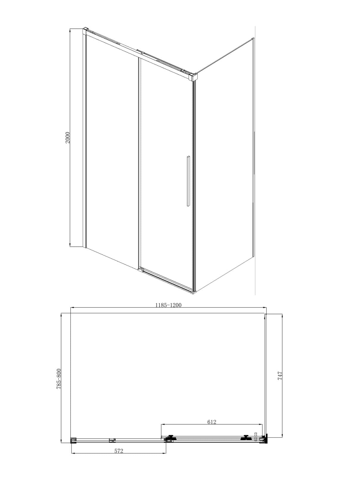Cabină de duș colț culisant cu sticlă NANO 8mm soft-close 120×80 cm